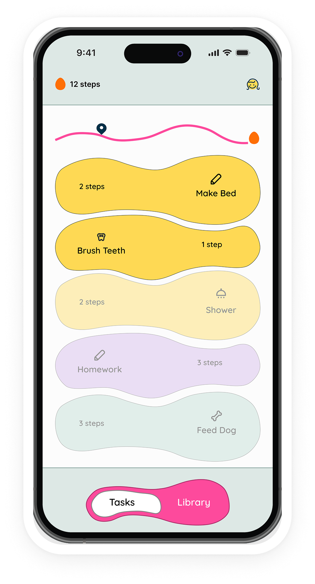 Preview of parent's dashboard