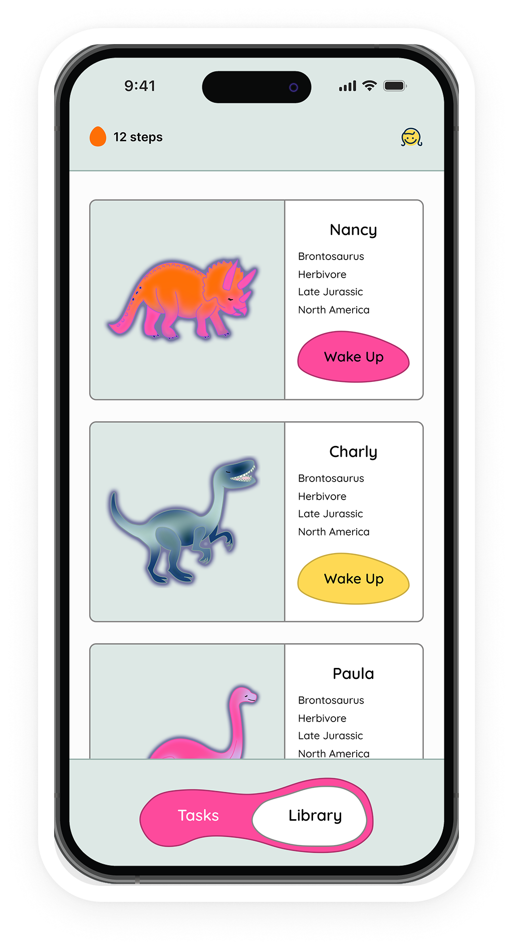 Preview of parent's dashboard